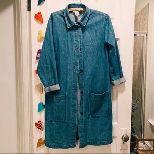 Denim trench coat